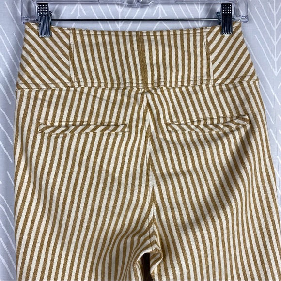 FREE PEOPLE Frankie High Waist Tan Striped Pants - Picture 5 of 7